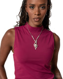 Paparazzi "Phenomenal Pizzazz" White Necklace & Earring Set Paparazzi Jewelry