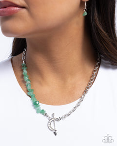 Paparazzi "Chiseled Confidence" Green Necklace & Earring Set Paparazzi Jewelry