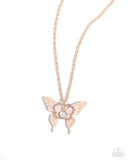 Paparazzi "Showstopping Shuttle" Rose Gold Necklace & Earring Set Paparazzi Jewelry