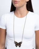 Paparazzi "Flawless Flight" Brass Necklace & Earring Set Paparazzi Jewelry