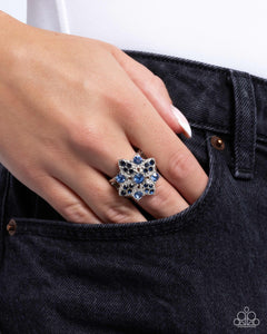 Paparazzi "Floral Forte" Blue Ring Paparazzi Jewelry