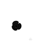 Paparazzi "Relaxed Rosette" Black Ring Paparazzi Jewelry