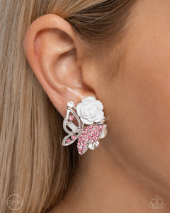 Paparazzi "Fanciful Facade" Pink Clip On Earrings Paparazzi Jewelry