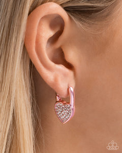 Paparazzi "Padlocked Promise" Pink Post Earrings Paparazzi Jewelry