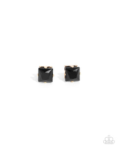 Paparazzi "Squared Soprano" Black Post Earrings Paparazzi Jewelry