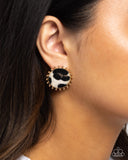 Paparazzi "Cowhide Couture" Brown Post Earrings Paparazzi Jewelry