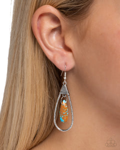 Paparazzi "Neatly Natural" Brown Earrings Paparazzi Jewelry