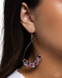 Paparazzi "Courageous Chandelier" Red Earrings Paparazzi Jewelry