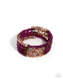 Paparazzi "Defaced Dance" Purple Bracelet Paparazzi Jewelry