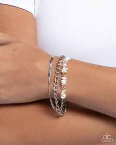 Paparazzi "Gracious Host" White Bracelet Paparazzi Jewelry