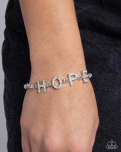 Paparazzi "Honorable Hope" White Bracelet Paparazzi Jewelry