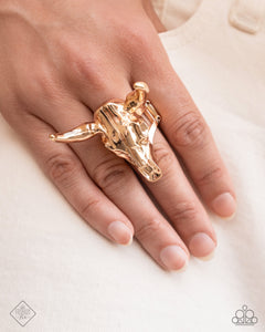 Paparazzi "Texan Tutor" Gold Fashion Fix Ring Paparazzi Jewelry