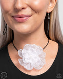 Paparazzi "French Facade" White Choker Necklace & Earring Set Paparazzi Jewelry