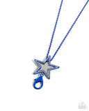 Paparazzi "Stellar Search" Blue Lanyard Necklace & Earring Set Paparazzi Jewelry