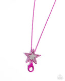 Paparazzi "Stellar Search" Pink Lanyard Necklace & Earring Set Paparazzi Jewelry