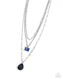 Paparazzi "Giddy Glitter" Blue Necklace & Earring Set Paparazzi Jewelry