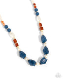 Paparazzi "Crackling Chic" Blue Necklace & Earring Set Paparazzi Jewelry