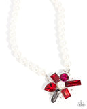 Paparazzi "Prismatic Potential" Red Necklace & Earring Set Paparazzi Jewelry