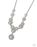 Paparazzi "Sunburst Selfie" White Necklace & Earring Set Paparazzi Jewelry