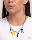 Paparazzi "Lovely Lineup" Yellow Necklace & Earring Set Paparazzi Jewelry