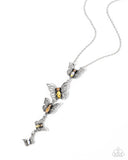 Paparazzi "Aerial Addition" Yellow Necklace & Earring Set Paparazzi Jewelry