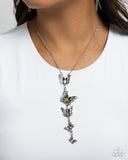 Paparazzi "Aerial Addition" Yellow Necklace & Earring Set Paparazzi Jewelry