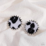 Paparazzi "Cowhide Couture" Black Post Earrings Paparazzi Jewelry