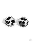 Paparazzi "Cowhide Couture" Black Post Earrings Paparazzi Jewelry