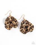 Paparazzi "Legendary Leopard" Black Earrings Paparazzi Jewelry