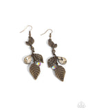 Paparazzi "Descending Dazzle" Brass Earrings Paparazzi Jewelry