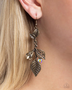 Paparazzi "Descending Dazzle" Brass Earrings Paparazzi Jewelry