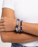 Paparazzi "Flashy Frugality" Blue Bracelet Paparazzi Jewelry