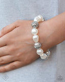 Paparazzi "High-Class Headline" White Fashion Fix Bracelet Paparazzi Jewelry