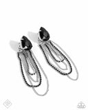 Paparazzi "Vicious Venture" Black Fashion Fix Post Earrings Paparazzi Jewelry