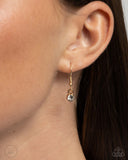 Paparazzi "Pronged Pageantry" Gold Choker Necklace & Earring Set Paparazzi Jewelry