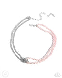 Paparazzi "Twisted Twin" Pink Choker Necklace & Earring Set Paparazzi Jewelry