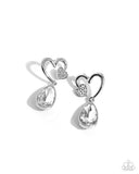 Paparazzi "Coupling Up" White Post Earrings Paparazzi Jewelry