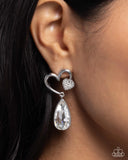 Paparazzi "Coupling Up" White Post Earrings Paparazzi Jewelry