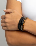 Paparazzi "Fair LEATHER" Black Wrap Bracelet Paparazzi Jewelry