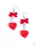 Paparazzi "Feminine Freefall" Red Earrings Paparazzi Jewelry