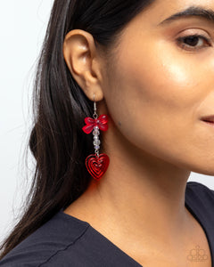 Paparazzi "Feminine Freefall" Red Earrings Paparazzi Jewelry