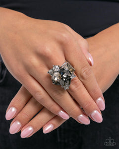 Paparazzi "Capricious Cluster" Silver Ring Paparazzi Jewelry