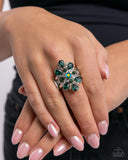 Paparazzi "Pronged Panorama" Green Ring Paparazzi Jewelry
