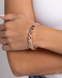 Paparazzi "Mismatched Movement" Rose Gold Bracelet Paparazzi Jewelry