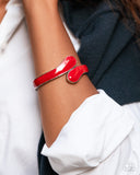 Paparazzi "Painted Puzzle" Red Bracelet Paparazzi Jewelry