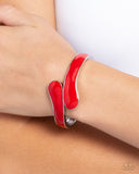 Paparazzi "Painted Puzzle" Red Bracelet Paparazzi Jewelry