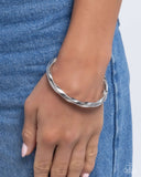 Paparazzi "Twisted Temptress" Silver Bracelet Paparazzi Jewelry