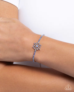 Paparazzi "Snow Angel Shimmer" Blue Bracelet Paparazzi Jewelry