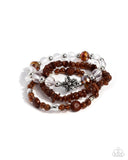 Paparazzi "Spellbound Stack" Brown Bracelet Paparazzi Jewelry
