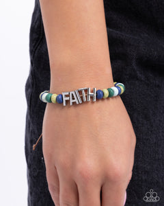 Paparazzi "Word of Faith" Green Bracelet Paparazzi Jewelry